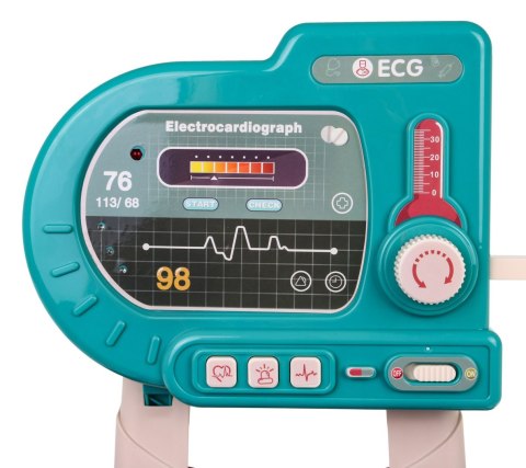 Zestaw lekarski dla dzieci 3+ Wózek + panel EKG 24 el. Kardiolog Dentysta Ortopeda Pielęgniarka Zestaw lekarski dla dzieci 3+ Wózek + panel EKG 24 el. Kardiolog Dentysta Ortopeda Pielęgniarka