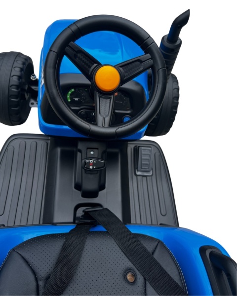 LEAN CARS Traktor Pojazd na akumulator z Przyczepą Niebieski