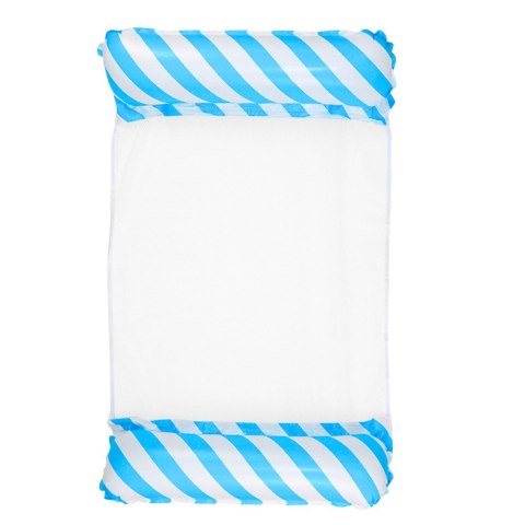LEAN Dmuchany Hamak Wodny Materac Leżak Biało-Niebieski 120x70cm LEAN Dmuchany Hamak Wodny Materac Leżak Biało-Niebieski 120x70cm