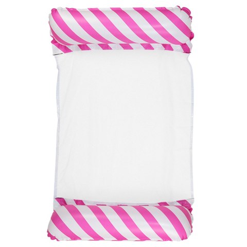 LEAN Dmuchany Hamak Wodny Materac Leżak Biało-Różowy 120x70cm LEAN Dmuchany Hamak Wodny Materac Leżak Biało-Różowy 120x70cm