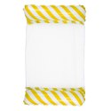 LEAN Dmuchany Hamak Wodny Materac Leżak Biało-Żółty 120x70cm LEAN Dmuchany Hamak Wodny Materac Leżak Biało-Żółty 120x70cm