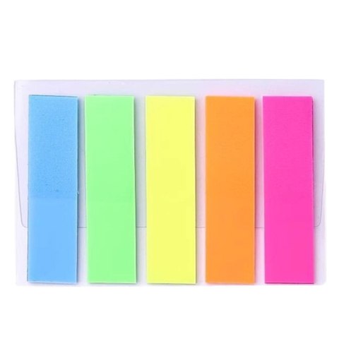 LEAN Karteczki Indeksujące Samoprzylepne Prostokątne Kolorowe 45x12mm LEAN Karteczki Indeksujące Samoprzylepne Prostokątne Kolorowe 45x12mm