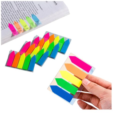 LEAN Karteczki Indeksujące Samoprzylepne Strzałki Kolorowe 45x12mm LEAN Karteczki Indeksujące Samoprzylepne Strzałki Kolorowe 45x12mm