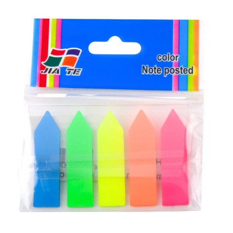 LEAN Karteczki Indeksujące Samoprzylepne Strzałki Kolorowe 45x12mm LEAN Karteczki Indeksujące Samoprzylepne Strzałki Kolorowe 45x12mm