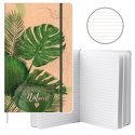 LEAN Notatnik Zeszyt Planner W Linie Liście Monstera Gumka A5 80 Kartek