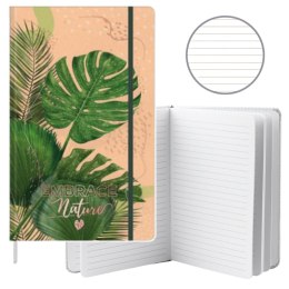 LEAN Notatnik Zeszyt Planner W Linie Liście Monstera Gumka A5 80 Kartek