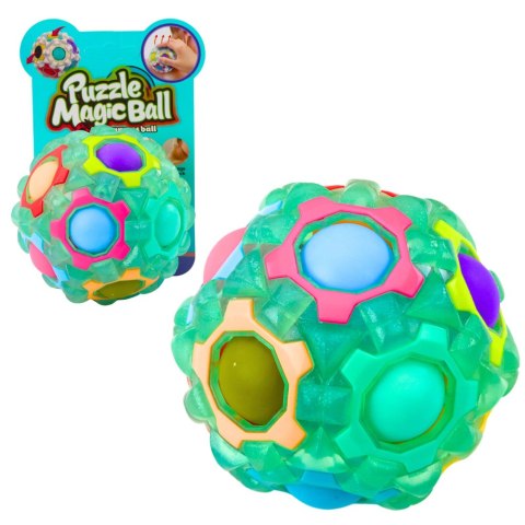 LEAN TOYS Magiczna Piłka Łamigłówka Logiczna Fluorescencyjna Wypustki 7cm Mix LEAN TOYS Magiczna Piłka Łamigłówka Logiczna Fluorescencyjna Wypustki 7cm Mix
