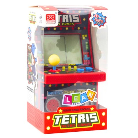 LEAN Toys Mini Automat Do Gry Tetris Retro 49 Gier 1676 Poziomów Czerwony LEAN Toys Mini Automat Do Gry Tetris Retro 49 Gier 1676 Poziomów Czerwony