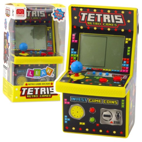 LEAN Toys Mini Automat Do Gry Tetris Retro 49 Gier 1676 Poziomów Żółty LEAN Toys Mini Automat Do Gry Tetris Retro 49 Gier 1676 Poziomów Żółty