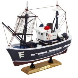 LEAN Toys Model Kolekcjonerski Dekoracyjny Statek Kuter Rybacki Flying Lady 24x23cm