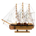 LEAN Toys Model Kolekcjonerski Dekoracyjny Statek Żaglowiec Trójmasztowy Biały 39x36cm
