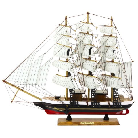 LEAN Toys Model Kolekcjonerski Dekoracyjny Statek Żaglowiec Trójmasztowy Biały 53x45cm LEAN Toys Model Kolekcjonerski Dekoracyjny Statek Żaglowiec Trójmasztowy Biały 53x45cm