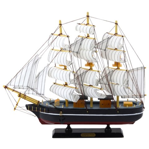 LEAN Toys Model Kolekcjonerski Dekoracyjny Statek Żaglowiec Trójmasztowy Czarny 39x36cm LEAN Toys Model Kolekcjonerski Dekoracyjny Statek Żaglowiec Trójmasztowy Czarny 39x36cm