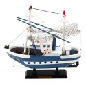 LEAN Toys Model Kolekcjonerski Statek Kuter Rybacki Flying Lady Niebieski 24x23cm