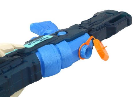 LEAN Toys Pistolet Na Wodę Niebieski Rozkładane Ramię 1000 ml Zasięg 8m Karabin LEAN Toys Pistolet Na Wodę Niebieski Rozkładane Ramię 1000 ml Zasięg 8m Karabin