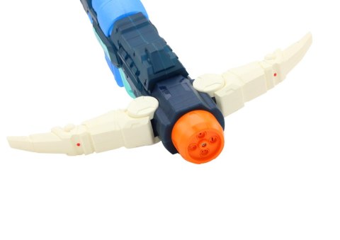 LEAN Toys Pistolet Na Wodę Niebieski Rozkładane Ramię 1000 ml Zasięg 8m Karabin LEAN Toys Pistolet Na Wodę Niebieski Rozkładane Ramię 1000 ml Zasięg 8m Karabin
