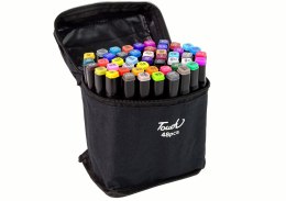 LEAN Toys Zestaw Pisaków Markerów 48 Szt Touch Torba Markery Alkoholowe