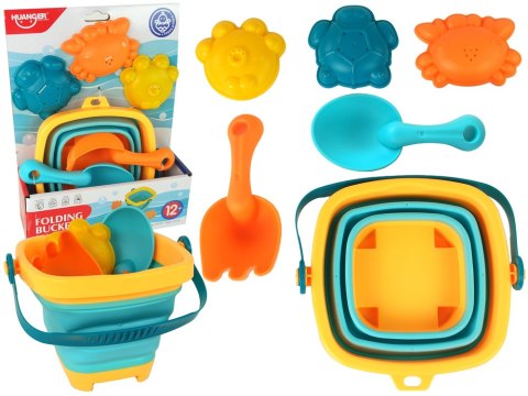 LEAN Toys Zestaw Zabawek Do Piasku Składane Wiaderko 5 Szt. LEAN Toys Zestaw Zabawek Do Piasku Składane Wiaderko 5 Szt.