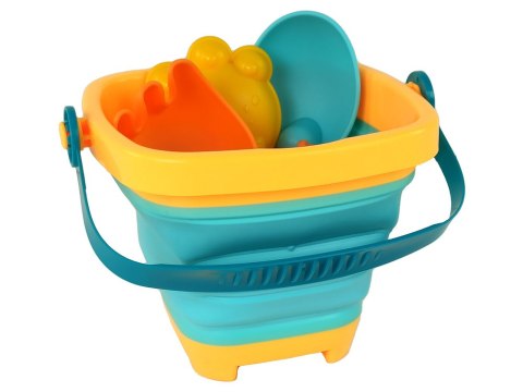 LEAN Toys Zestaw Zabawek Do Piasku Składane Wiaderko 5 Szt. LEAN Toys Zestaw Zabawek Do Piasku Składane Wiaderko 5 Szt.