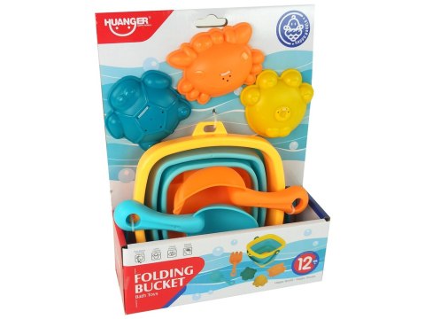 LEAN Toys Zestaw Zabawek Do Piasku Składane Wiaderko 5 Szt. LEAN Toys Zestaw Zabawek Do Piasku Składane Wiaderko 5 Szt.