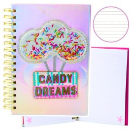 LEAN Zeszyt Notatnik W Linie Candy Dreams Cukierki Holograficzny A5 70 Kartek