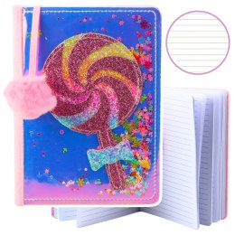 LEAN Zeszyt Notatnik W Linie Lizak Konfetti Holograficzny A5 80 Kartek