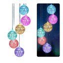 LEAN Lampki Solarne Ogrodowe LED Dzwonki Kule Marokańskie 70cm