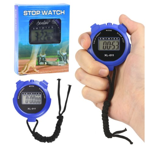 LEAN Stoper Cyfrowy LCD Elektroniczny Sportowy XL-011 Niebieski