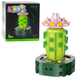 LEAN TOYS Mini Klocki Konstrukcyjne Kaktus Z Różowym Kwiatem 176 el.