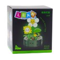 LEAN TOYS Mini Klocki Konstrukcyjne Kwiatki Z Buźkami Białe Żółte 142 el.
