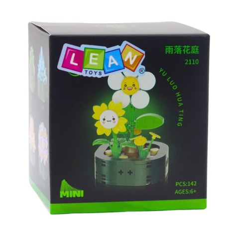 LEAN TOYS Mini Klocki Konstrukcyjne Kwiatki Z Buźkami Białe Żółte 142 el. LEAN TOYS Mini Klocki Konstrukcyjne Kwiatki Z Buźkami Białe Żółte 142 el.