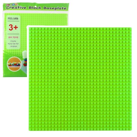 LEAN TOYS Płyta Plansza Konstrukcyjna Do Klocków Budowania Jasnozielona 25,5x25,5 cm LEAN TOYS Płyta Plansza Konstrukcyjna Do Klocków Budowania Jasnozielona 25,5x25,5 cm