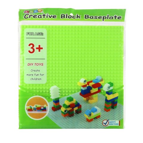 LEAN TOYS Płyta Plansza Konstrukcyjna Do Klocków Budowania Jasnozielona 25,5x25,5 cm LEAN TOYS Płyta Plansza Konstrukcyjna Do Klocków Budowania Jasnozielona 25,5x25,5 cm