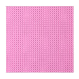 LEAN TOYS Płyta Plansza Konstrukcyjna Do Klocków Budowania Różowa 40x40cm