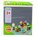 LEAN TOYS Płyta Plansza Konstrukcyjna Do Klocków Budowania Szara 25,5x25,5 cm