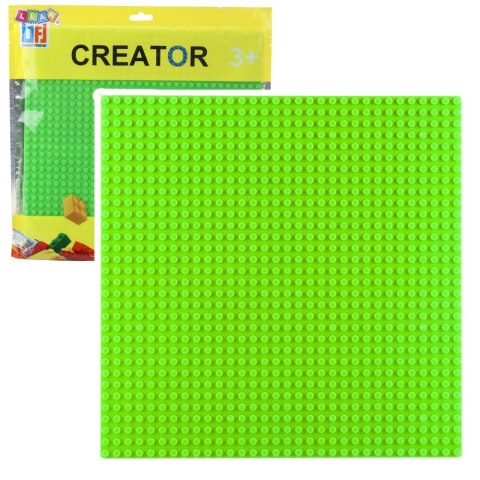 LEAN TOYS Płyta Plansza Konstrukcyjna Do Klocków Budowania Zielona 25,5x25,5 cm LEAN TOYS Płyta Plansza Konstrukcyjna Do Klocków Budowania Zielona 25,5x25,5 cm