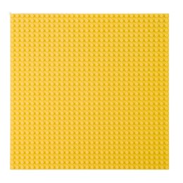 LEAN TOYS Płyta Plansza Konstrukcyjna Do Klocków Budowania Żółta 40x40cm