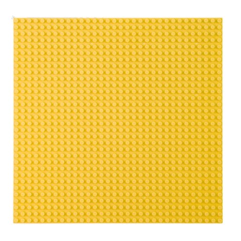 LEAN TOYS Płyta Plansza Konstrukcyjna Do Klocków Budowania Żółta 40x40cm