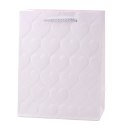 LEAN Torba Prezentowa Elegancka Tłoczone Serca Pastelowa 23 x 18 x 10,5 cm