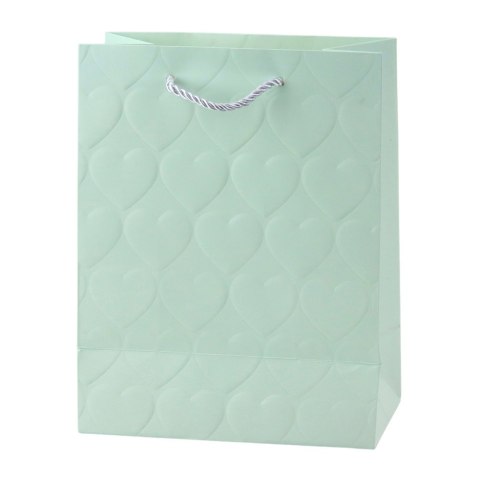 LEAN Torba Prezentowa Elegancka Tłoczone Serca Pastelowa 23 x 18 x 10,5 cm LEAN Torba Prezentowa Elegancka Tłoczone Serca Pastelowa 23 x 18 x 10,5 cm