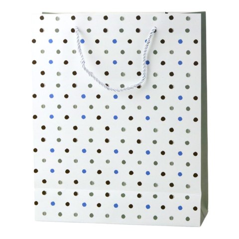 LEAN Torba Prezentowa Klasyczna W Kropki Zawieszka Just For You 32 x 26 x 10 cm LEAN Torba Prezentowa Klasyczna W Kropki Zawieszka Just For You 32 x 26 x 10 cm
