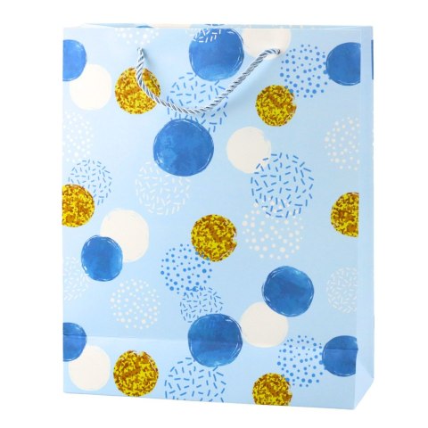 LEAN Torba Prezentowa Wzór Złote Kropki Pastelowa 32 × 26 × 10 cm LEAN Torba Prezentowa Wzór Złote Kropki Pastelowa 32 × 26 × 10 cm