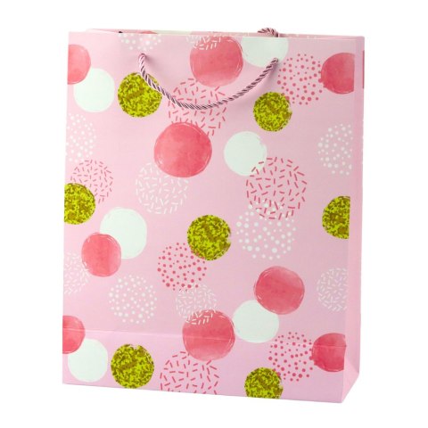 LEAN Torba Prezentowa Wzór Złote Kropki Pastelowa 32 × 26 × 10 cm LEAN Torba Prezentowa Wzór Złote Kropki Pastelowa 32 × 26 × 10 cm