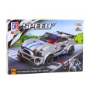 LEAN Toys Klocki Konstrukcyjne Auto Robot 2w1 Niebiesko-Szary Napęd 350 el.
