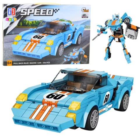 LEAN Toys Klocki Konstrukcyjne Auto Robot 2w1 Pomarańczowo-Niebieski Napęd 336 el. LEAN Toys Klocki Konstrukcyjne Auto Robot 2w1 Pomarańczowo-Niebieski Napęd 336 el.