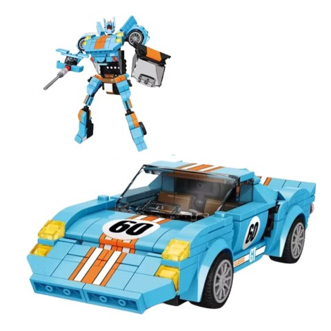 LEAN Toys Klocki Konstrukcyjne Auto Robot 2w1 Pomarańczowo-Niebieski Napęd 336 el. LEAN Toys Klocki Konstrukcyjne Auto Robot 2w1 Pomarańczowo-Niebieski Napęd 336 el.