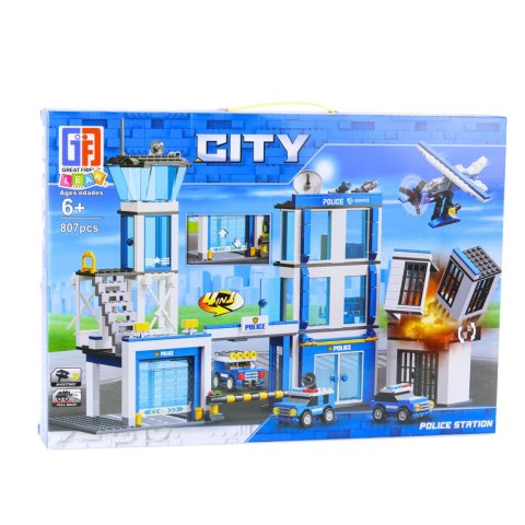 LEAN Toys Klocki Konstrukcyjne Baza Policyjna Pojazdy Radiowozy Policja 4w1 807 el. LEAN Toys Klocki Konstrukcyjne Baza Policyjna Pojazdy Radiowozy Policja 4w1 807 el.
