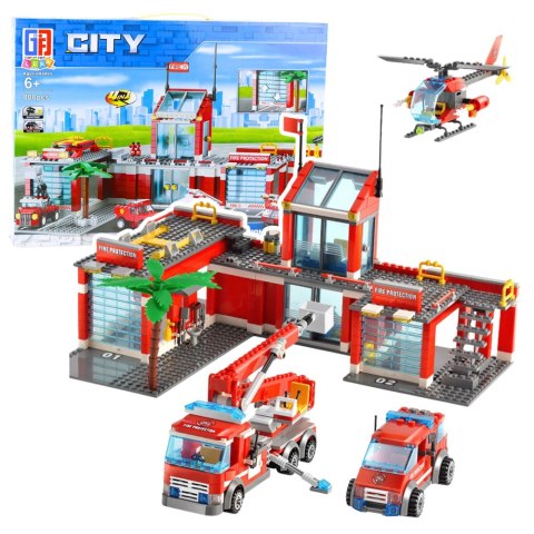 LEAN Toys Klocki Konstrukcyjne Baza Strażacka Pojazdy Straż Pożarna 4w1 808 el. LEAN Toys Klocki Konstrukcyjne Baza Strażacka Pojazdy Straż Pożarna 4w1 808 el.