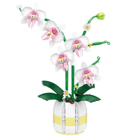 LEAN Toys Klocki Konstrukcyjne Orchidea Storczyk W Doniczce Różowo-Biała 616 el. LEAN Toys Klocki Konstrukcyjne Orchidea Storczyk W Doniczce Różowo-Biała 616 el.