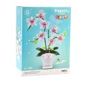 LEAN Toys Klocki Konstrukcyjne Orchidea Storczyk W Doniczce Różowo-Biała 718 el.